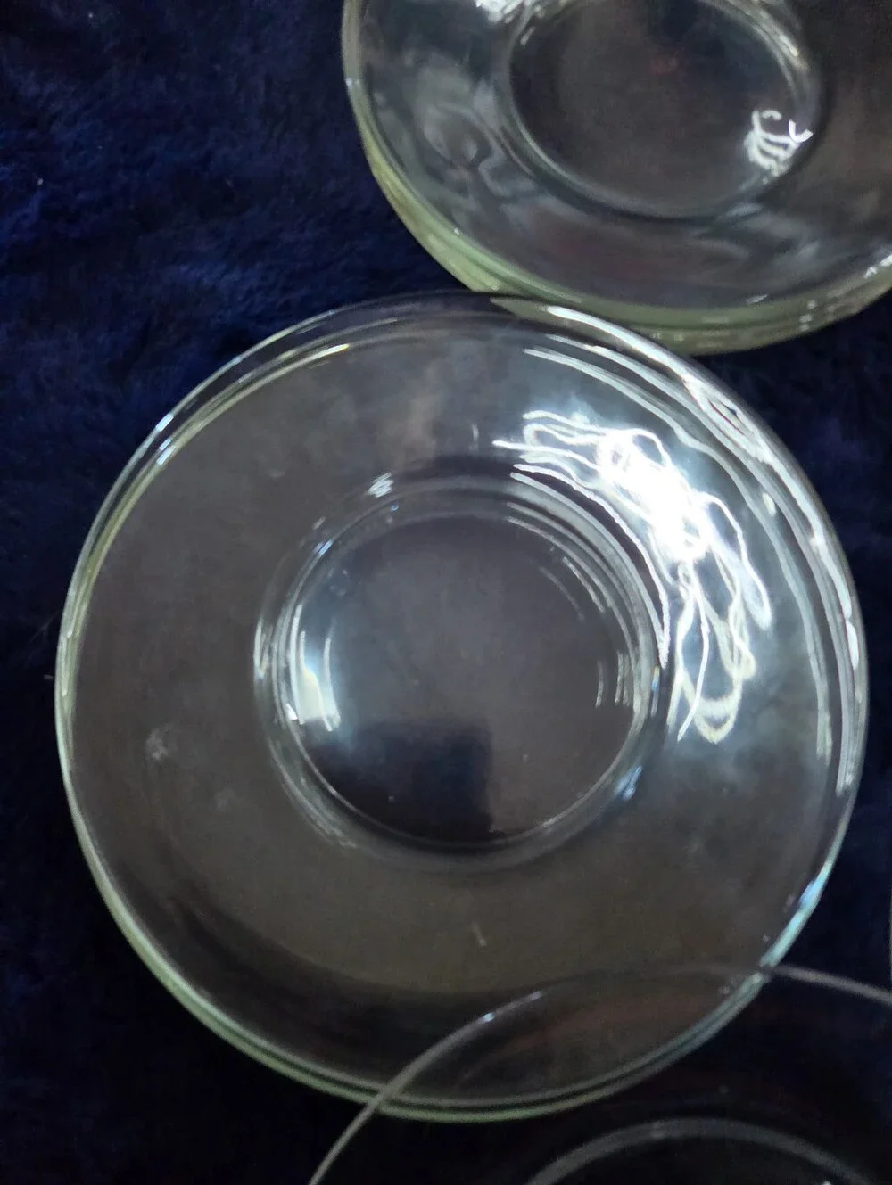 VTG Arcoroc France Classique Heavy Clear Glass 8” Salad Luncheon Plates Set of 4